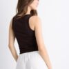 Ribbad T-shirt med racerback