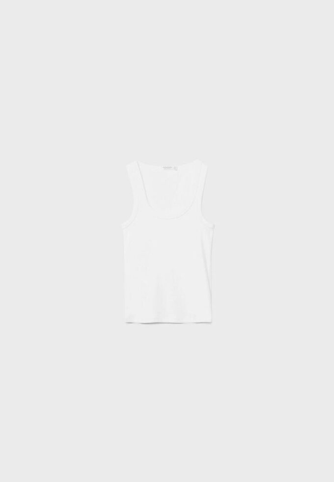 Ribbad T-shirt med racerback