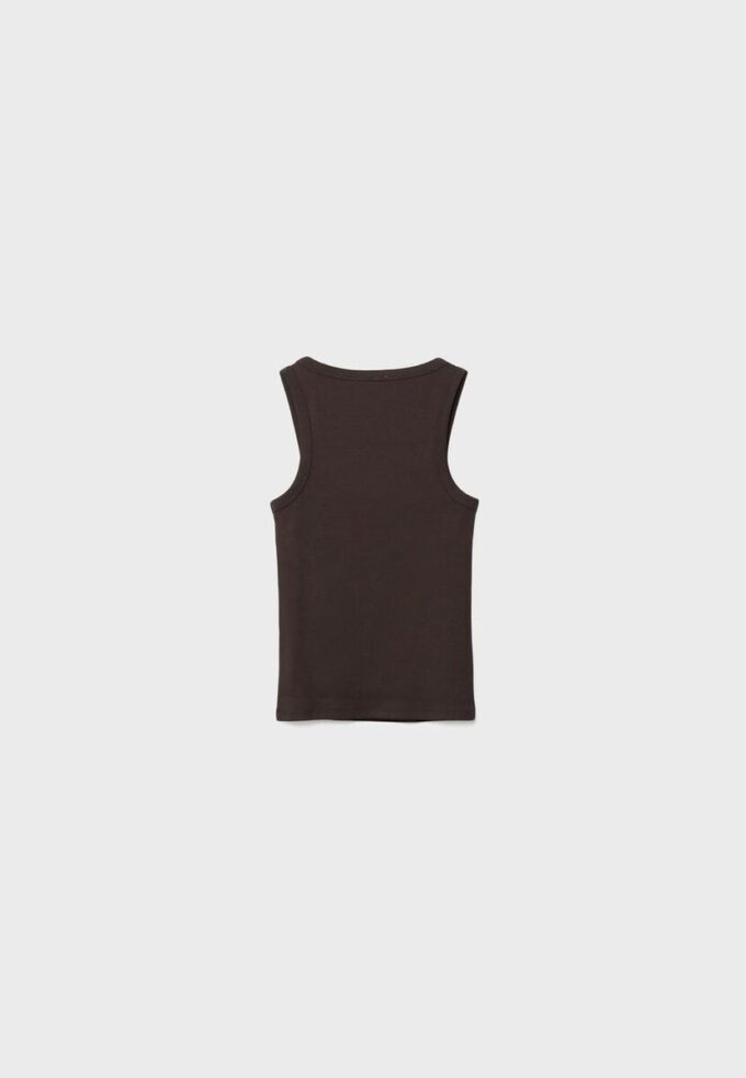 Ribbad T-shirt med racerback