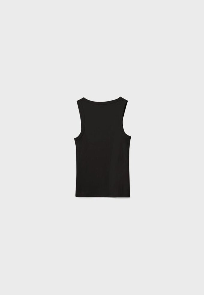 Ribbad T-shirt med racerback