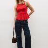 Ärmlös peplum-toppar