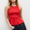 Ärmlös peplum-toppar