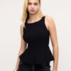 Ärmlös peplum-toppar