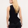 Ärmlös peplum-toppar