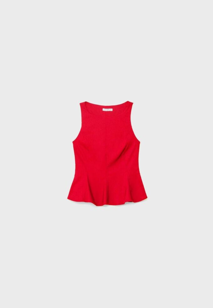 Ärmlös peplum-toppar