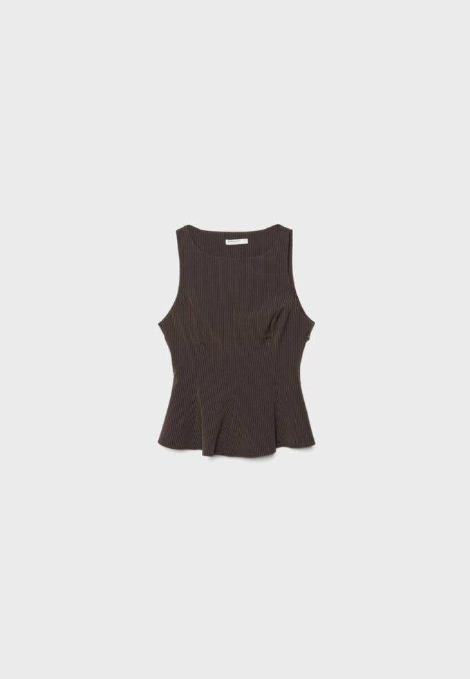 Ärmlös peplum-toppar