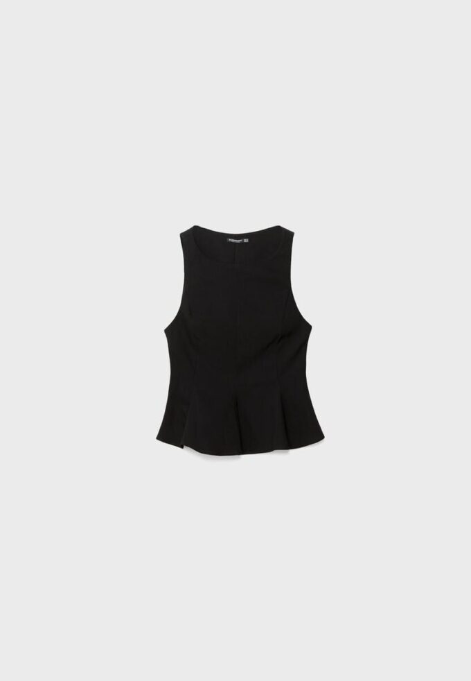 Ärmlös peplum-toppar