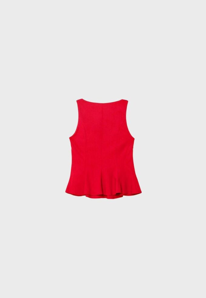 Ärmlös peplum-toppar