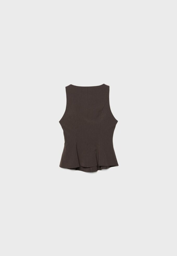 Ärmlös peplum-toppar