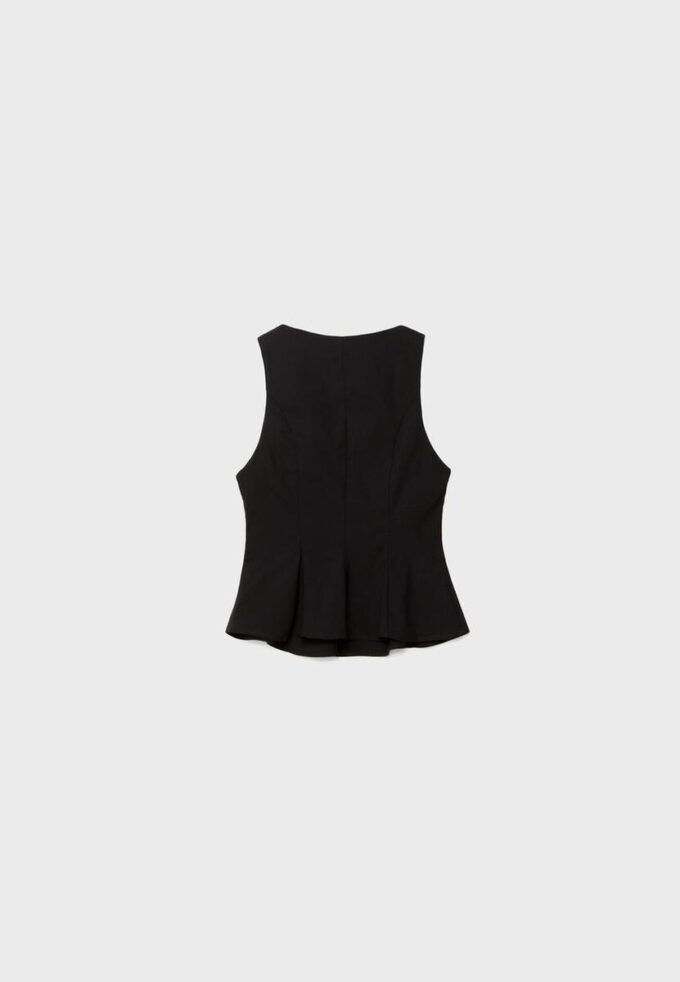 Ärmlös peplum-toppar