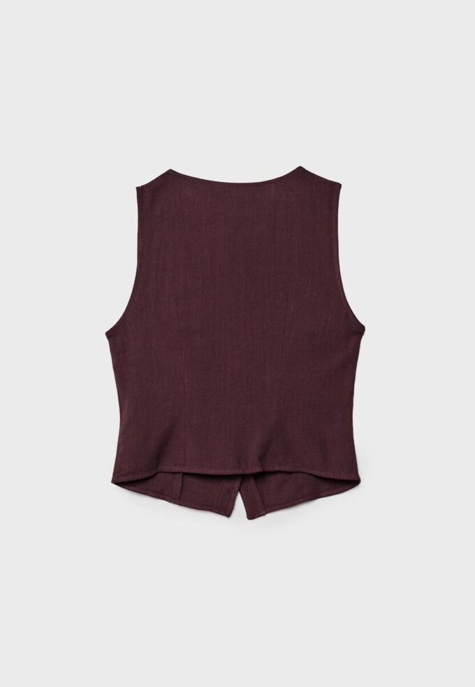 Ärmlös topp med knappar