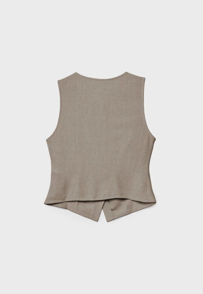 Ärmlös topp med knappar