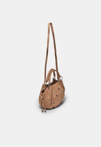 Rund crossbody-väska med ögondetaljer