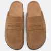 Rygglösa skinnloafers