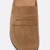 Rygglösa skinnloafers