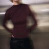 Rynkad bodysuit i tyll