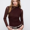 Rynkad bodysuit i tyll