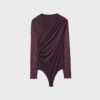 Rynkad bodysuit i tyll