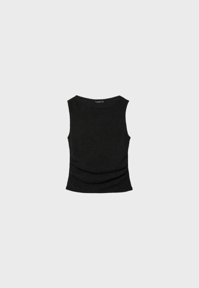 Rynkad T-shirt med struktur Rynkad T-shirt med struktur