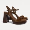 Sandaler med plattform i skinn