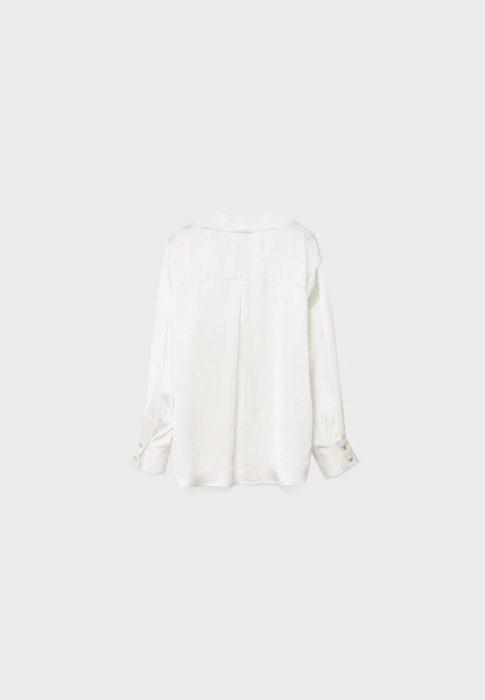 Satin skjorta med krage