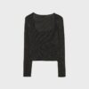 Seamless T-shirt med fyrkantig halsringning