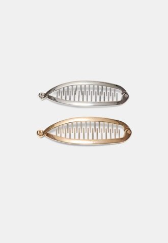 Set med 2 metallbananklämmor