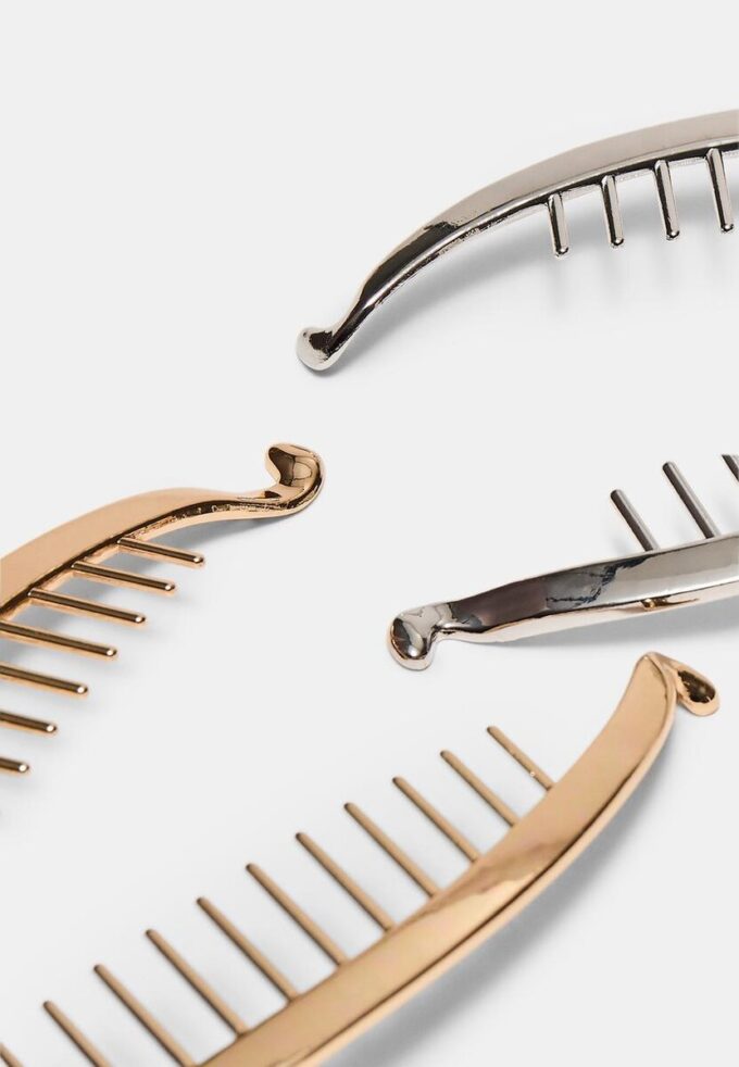 Set med 2 metallbananklämmor