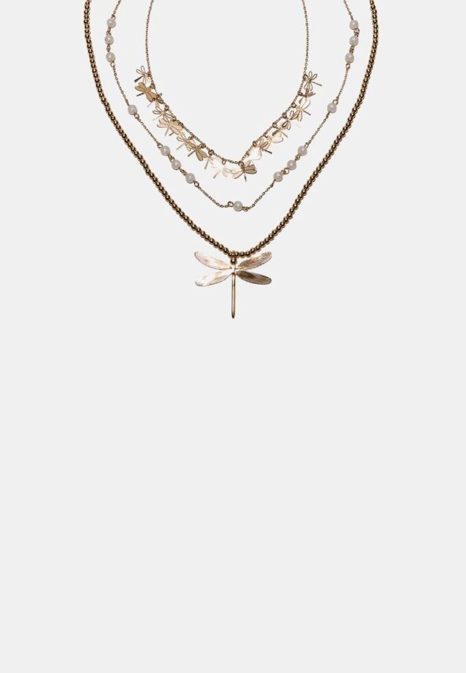 Set med 3 halsband med trollsländor