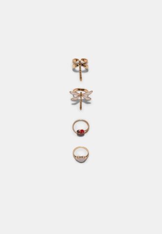 Set med 4 Dragonfly-ringar