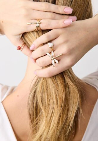 Set med 4 Dragonfly-ringar