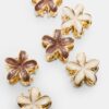 Set med 6 mini-blomsterhårspännen