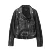 Skinnjacka i biker-stil