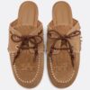 Skinnloafers utan bakstycke med berlocker