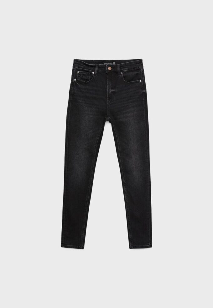 Skinny jeans med normal midja
