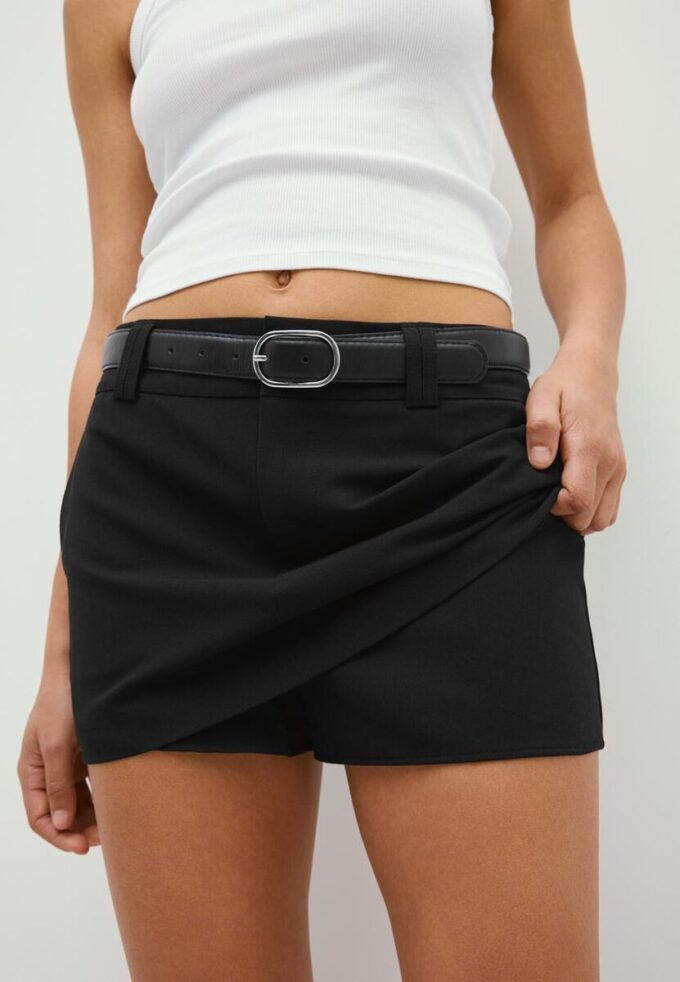 Skort med bälte