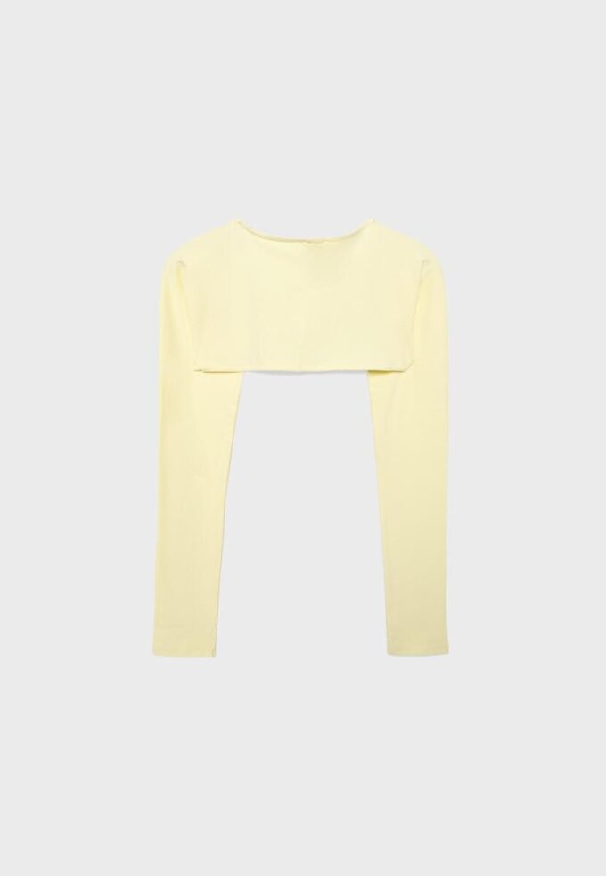 Slim fit bolero med långa ärmar