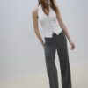 Slim fit-byxor med rak passform Slim fit-byxor med rak passform