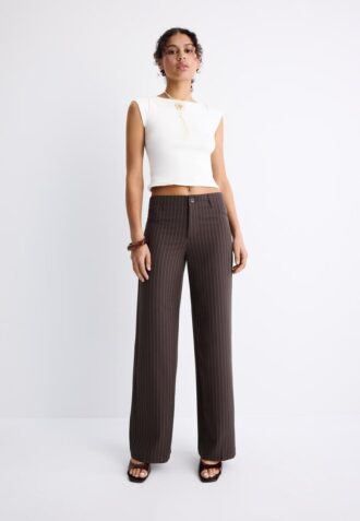 Slim fit-byxor med rak passform
