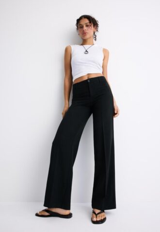 Slim fit-byxor med rak passform