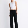 Slim fit-byxor med rak passform Slim fit-byxor med rak passform