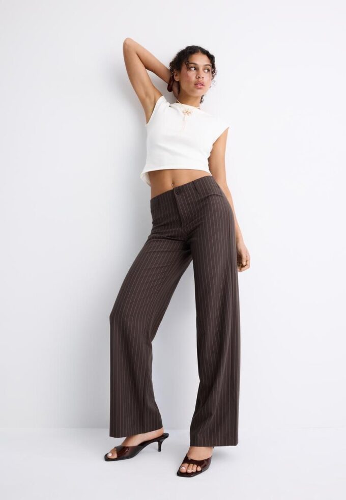Slim fit-byxor med rak passform