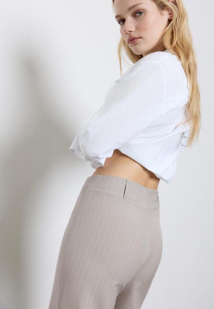 Slim fit-byxor med rak passform
