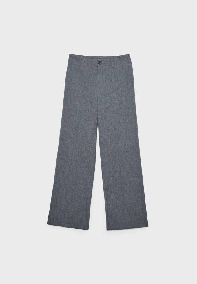 Slim fit-byxor med rak passform Slim fit-byxor med rak passform