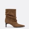 Slouchy skinnankelstövletter med klack