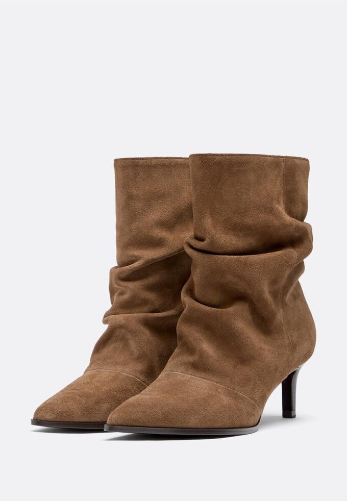 Slouchy skinnankelstövletter med klack