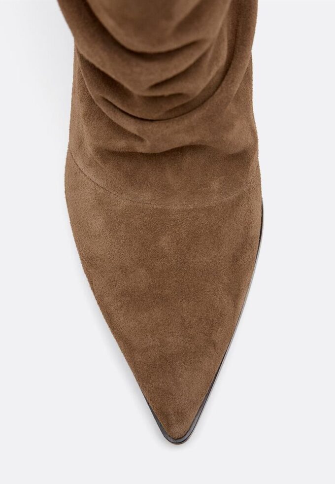 Slouchy skinnankelstövletter med klack