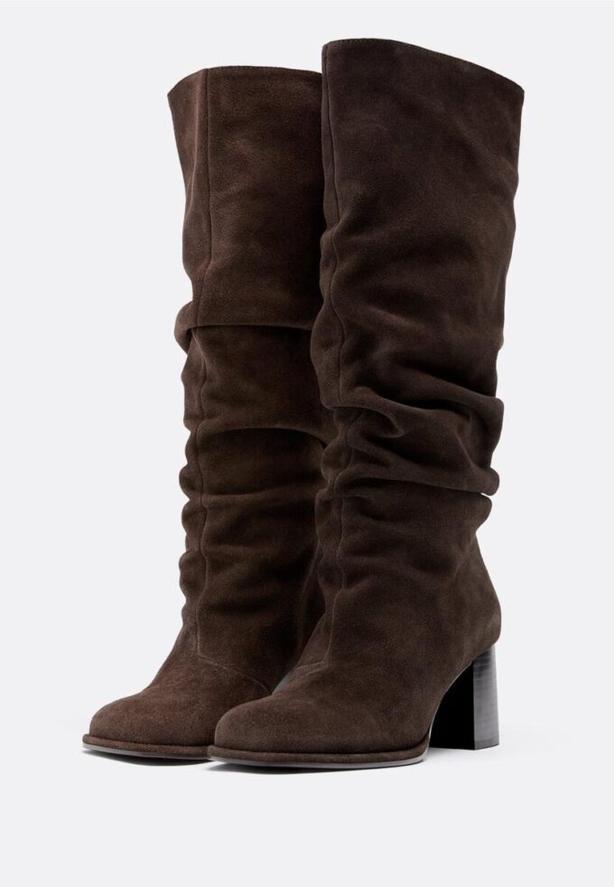 Slouchy skinnkängor med klack