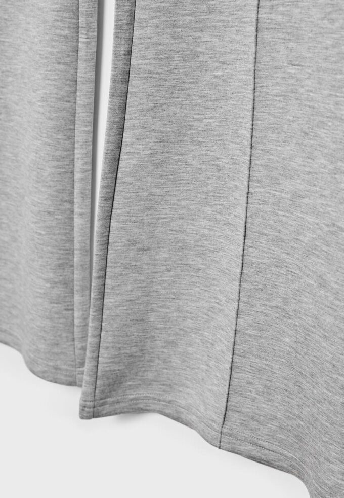 Soft Touch-bell bottom-byxor med sömdetalj fram Soft Touch-bell bottom-byxor med sömdetalj fram