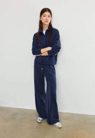 Soft Touch sweatshirt med dragkedja